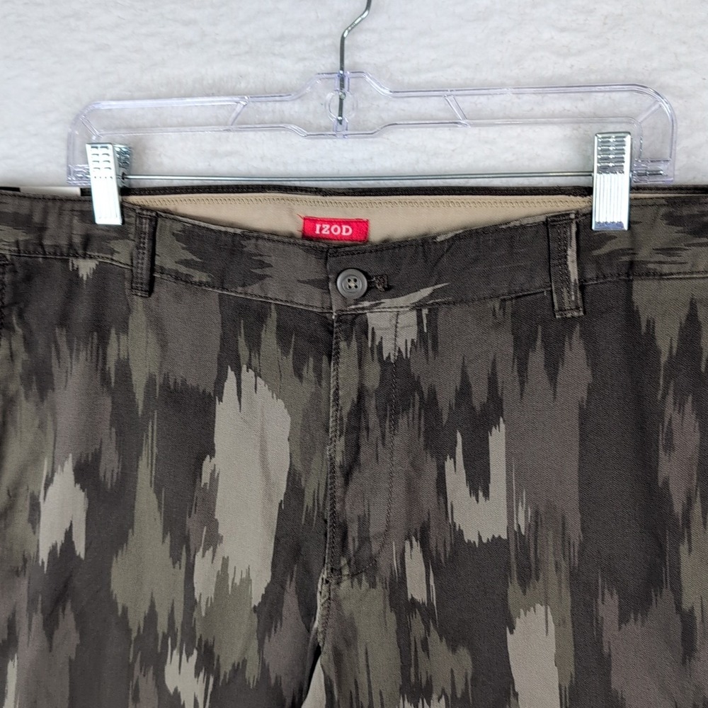 NWT Izod Green Canteen 4-Pocket‎ Casual Chino Pants Camo Men's 38x30
